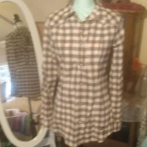 Plaid shirt with embroidery Harley Davidson emblem